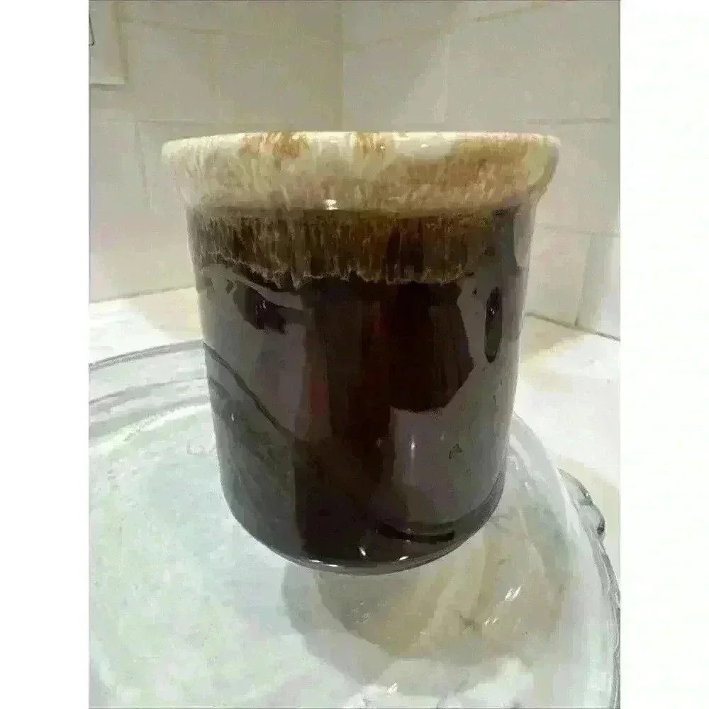Vintage McCoy USA Brown Drip Glaze Coffee Mug Cup
